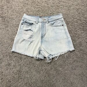 Rewash Faded Blue Distressed Jean Shorts 5/27